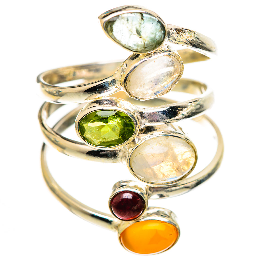 Rainbow Moonstone Rings handcrafted by Ana Silver Co - RING125362 - Photo 2