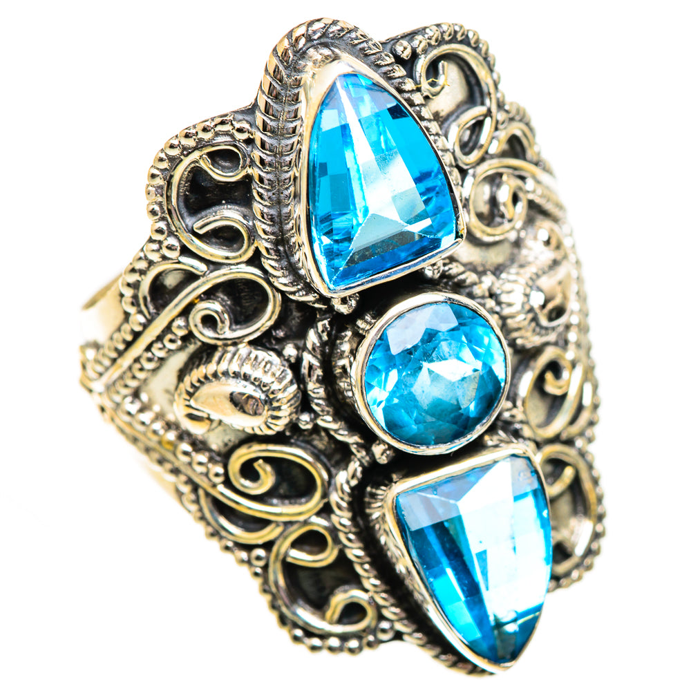 Swiss Blue Topaz Rings handcrafted by Ana Silver Co - RING125371 - Photo 2