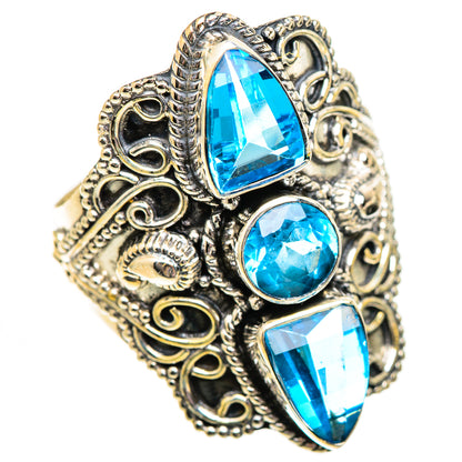 Swiss Blue Topaz Rings handcrafted by Ana Silver Co - RING125371 - Photo 2
