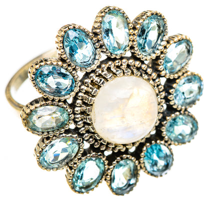 Rainbow Moonstone Rings handcrafted by Ana Silver Co - RING125375 - Photo 2