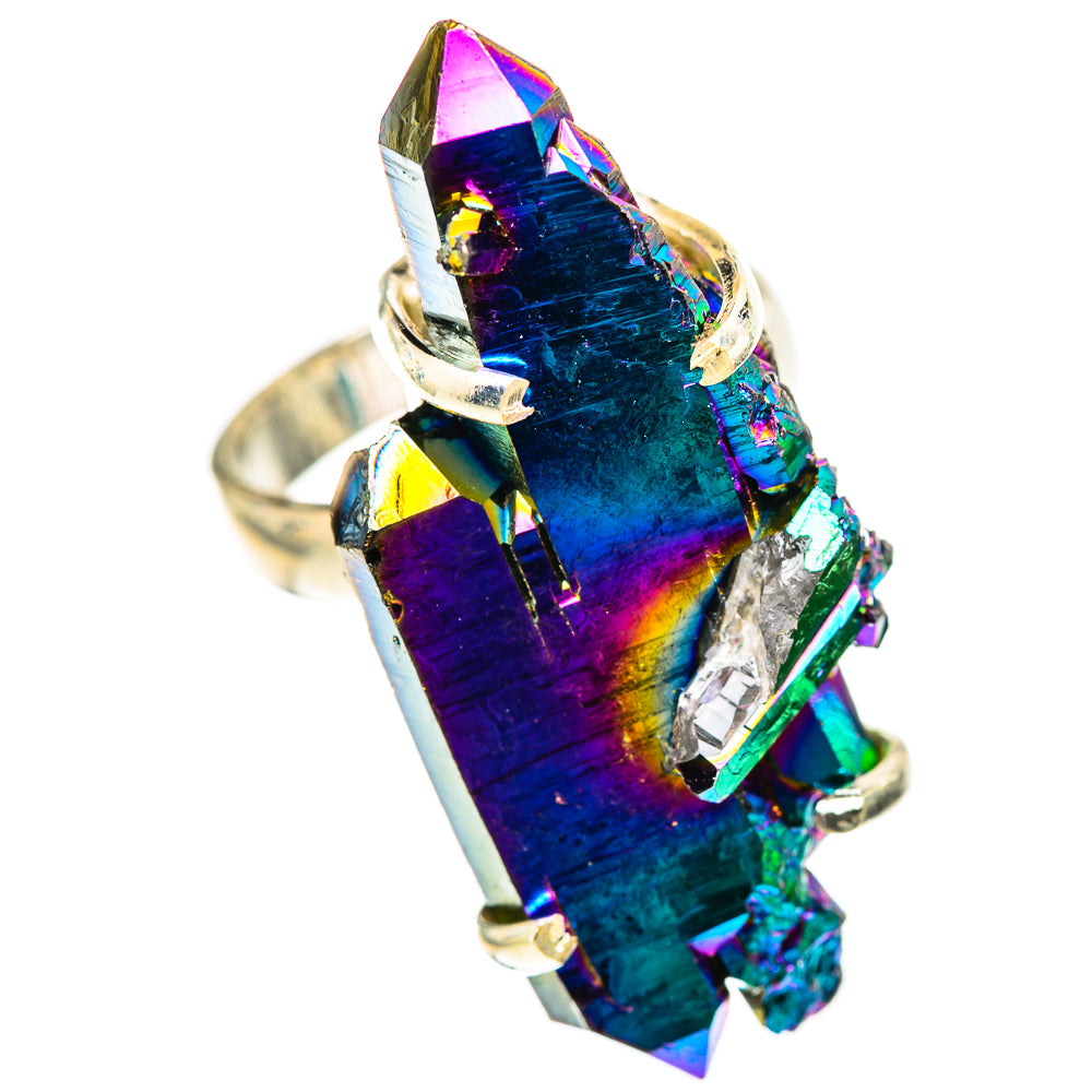 Titanium Sunshine Druzy Rings handcrafted by Ana Silver Co - RING125386 - Photo 2
