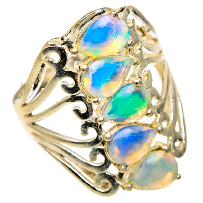 Ethiopian Opal Rings handcrafted by Ana Silver Co - RING125409 - Photo 2