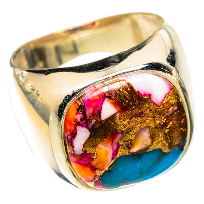 Kingman Pink Dahlia Turquoise Rings handcrafted by Ana Silver Co - RING125426 - Photo 2