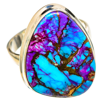 Purple Copper Composite Turquoise Rings handcrafted by Ana Silver Co - RING125434 - Photo 2