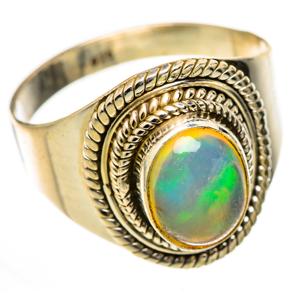 Ethiopian Opal Rings handcrafted by Ana Silver Co - RING125437 - Photo 2