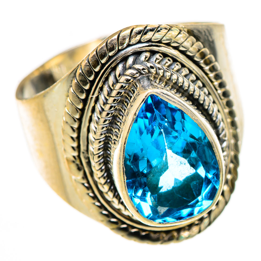 Swiss Blue Topaz Rings handcrafted by Ana Silver Co - RING125446 - Photo 2