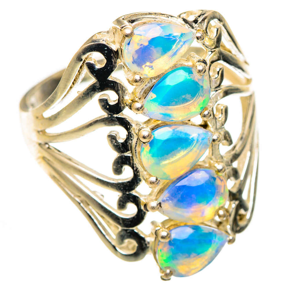 Ethiopian Opal Rings handcrafted by Ana Silver Co - RING125452 - Photo 2