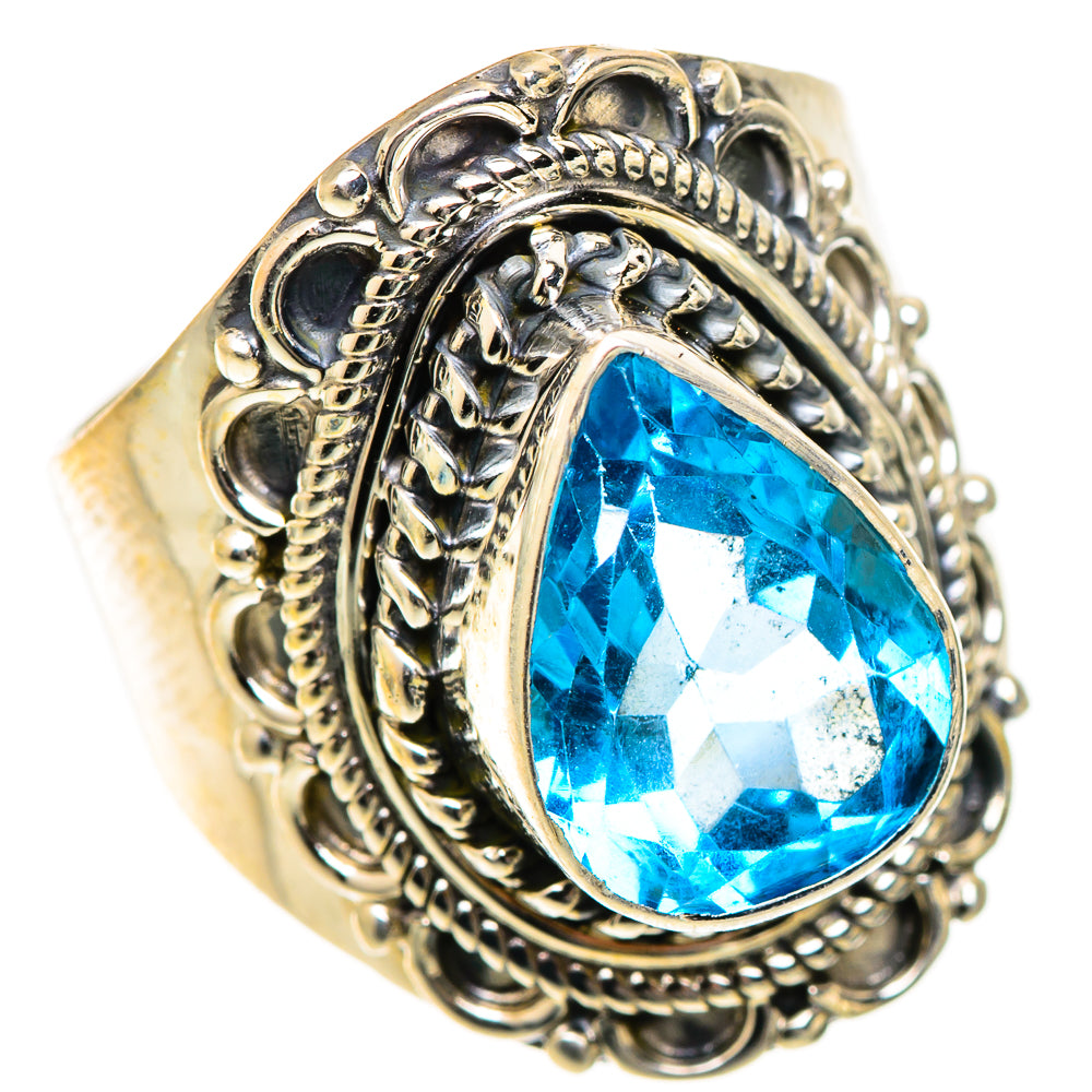 Swiss Blue Topaz Rings handcrafted by Ana Silver Co - RING125455 - Photo 2