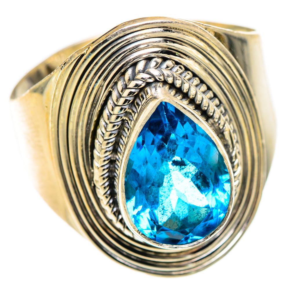 Swiss Blue Topaz Rings handcrafted by Ana Silver Co - RING125461 - Photo 2