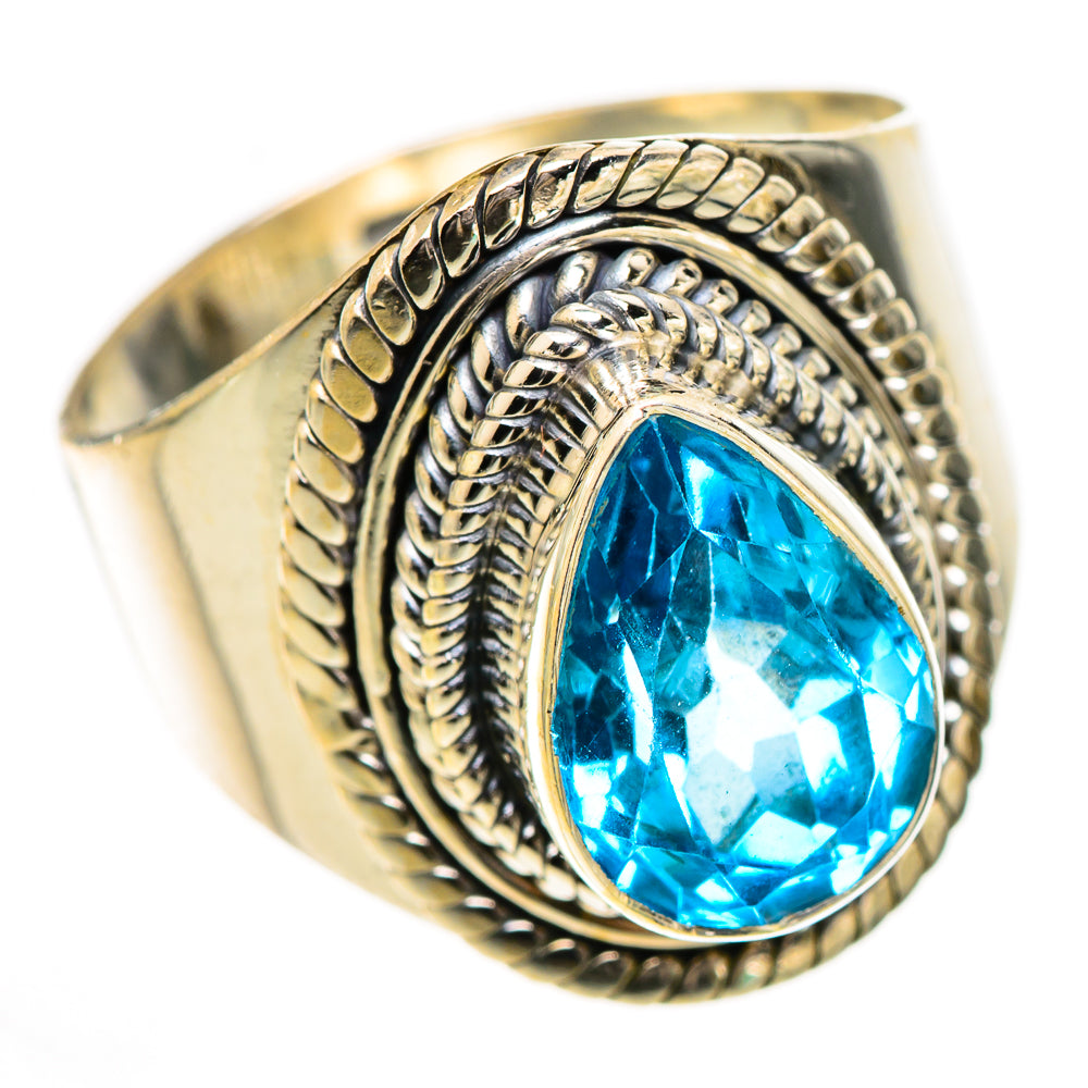 Swiss Blue Topaz Rings handcrafted by Ana Silver Co - RING125464 - Photo 2
