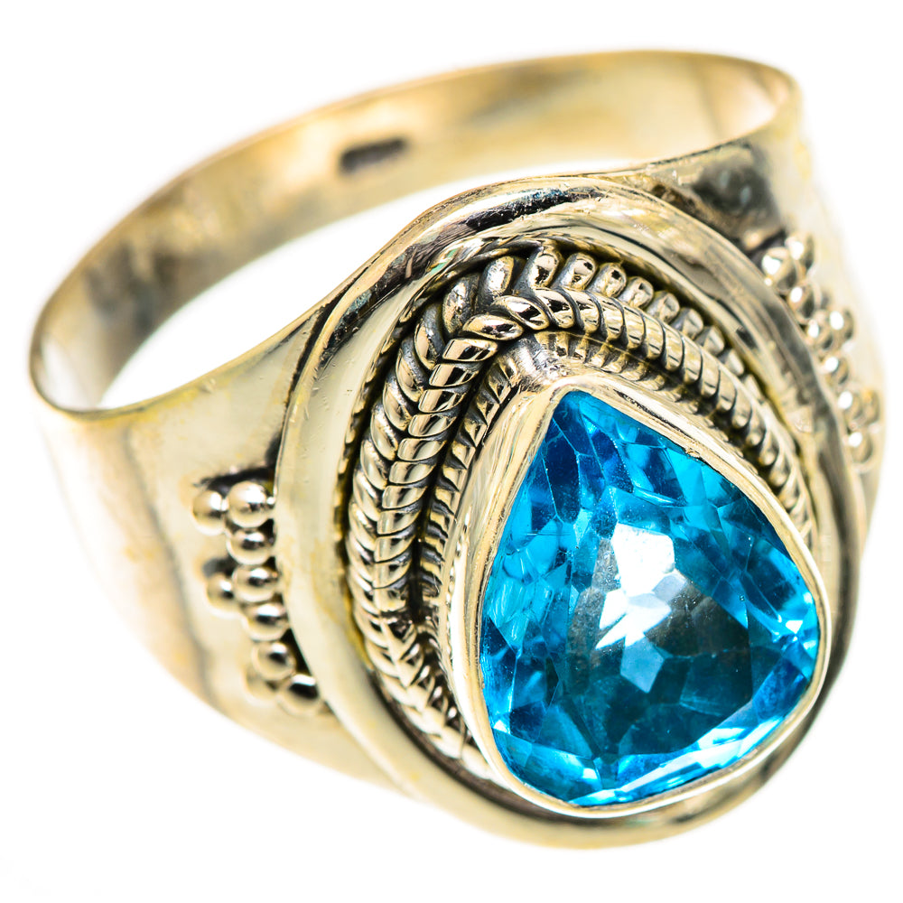 Swiss Blue Topaz Rings handcrafted by Ana Silver Co - RING125465 - Photo 2