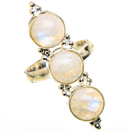 Rainbow Moonstone Rings handcrafted by Ana Silver Co - RING125484 - Photo 2