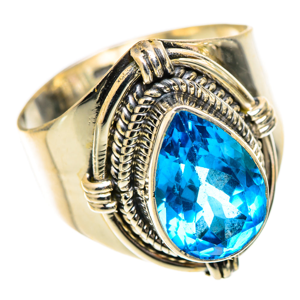 Swiss Blue Topaz Rings handcrafted by Ana Silver Co - RING125486 - Photo 2