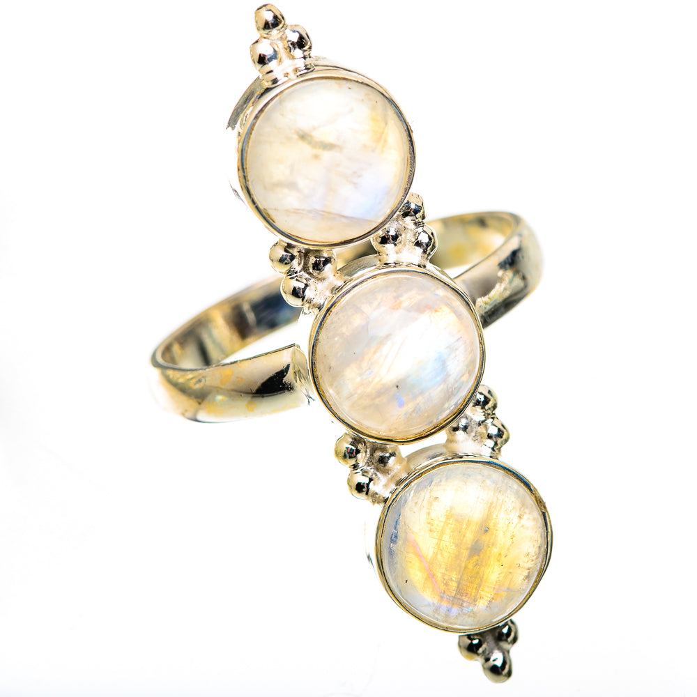 Rainbow Moonstone Rings handcrafted by Ana Silver Co - RING125492 - Photo 2