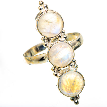 Rainbow Moonstone Rings handcrafted by Ana Silver Co - RING125492 - Photo 2