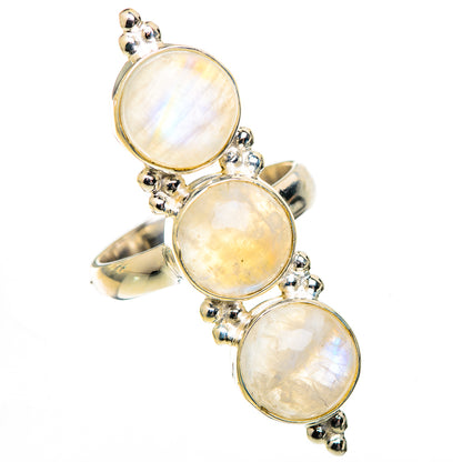 Rainbow Moonstone Rings handcrafted by Ana Silver Co - RING125517 - Photo 2