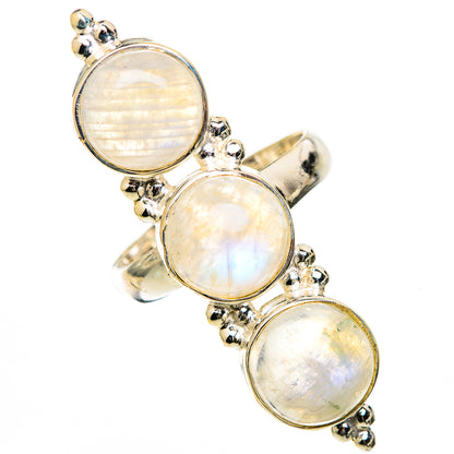 Rainbow Moonstone Rings handcrafted by Ana Silver Co - RING125522 - Photo 2