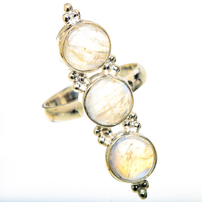 Rainbow Moonstone Rings handcrafted by Ana Silver Co - RING125523 - Photo 2
