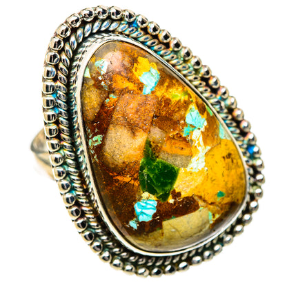 Blue Copper Composite Turquoise Rings handcrafted by Ana Silver Co - RING125524 - Photo 2