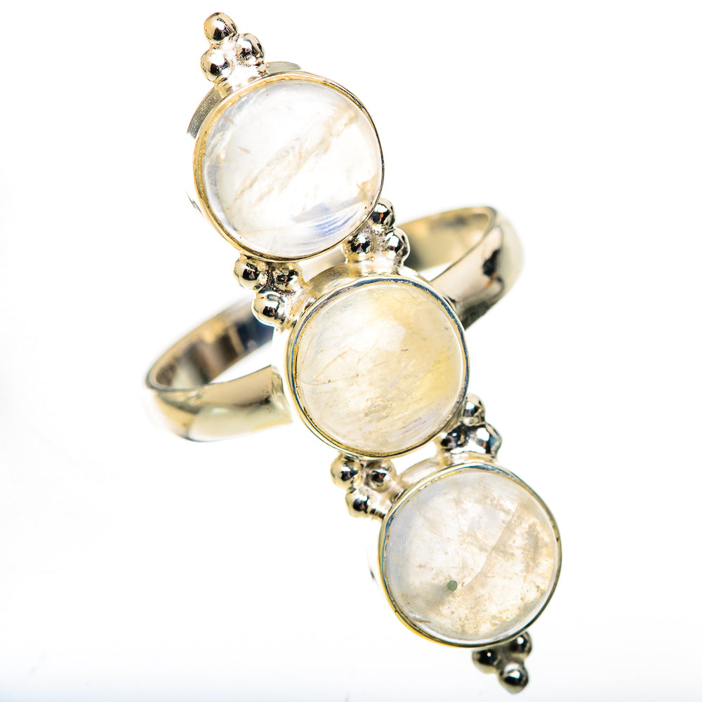 Rainbow Moonstone Rings handcrafted by Ana Silver Co - RING125540 - Photo 2