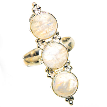Rainbow Moonstone Rings handcrafted by Ana Silver Co - RING125541 - Photo 2