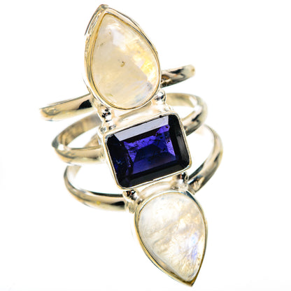 Rainbow Moonstone Rings handcrafted by Ana Silver Co - RING125555 - Photo 2