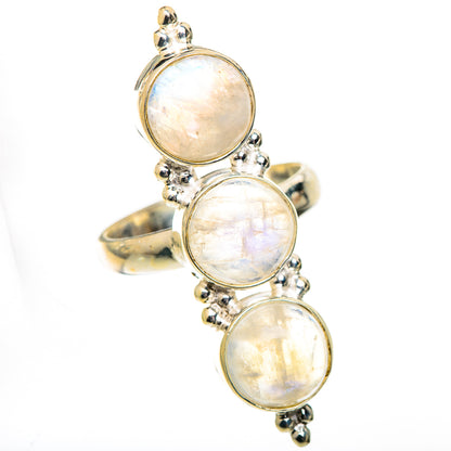 Rainbow Moonstone Rings handcrafted by Ana Silver Co - RING125557 - Photo 2
