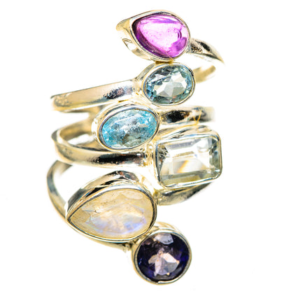 Rainbow Moonstone Rings handcrafted by Ana Silver Co - RING125570 - Photo 2