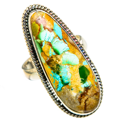 Blue Copper Composite Turquoise Rings handcrafted by Ana Silver Co - RING125575 - Photo 2