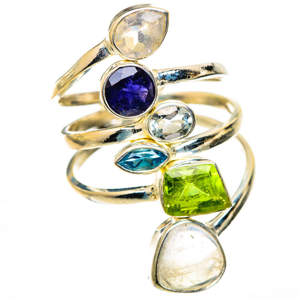 Rainbow Moonstone Rings handcrafted by Ana Silver Co - RING125584 - Photo 2