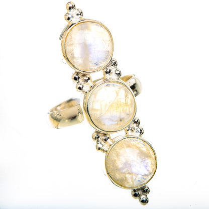Rainbow Moonstone Rings handcrafted by Ana Silver Co - RING125593 - Photo 2