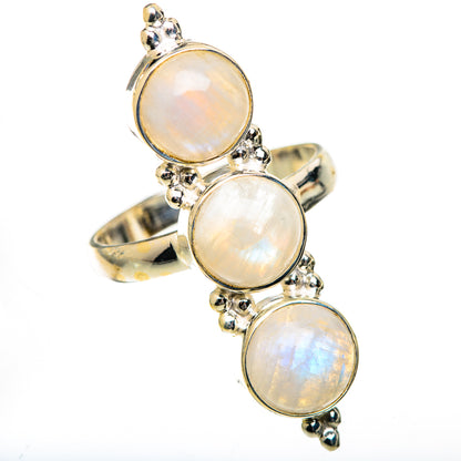 Rainbow Moonstone Rings handcrafted by Ana Silver Co - RING125594 - Photo 2