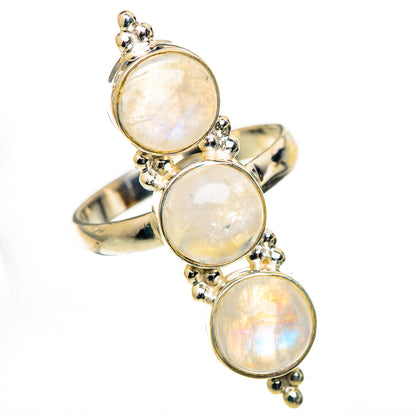 Rainbow Moonstone Rings handcrafted by Ana Silver Co - RING125597 - Photo 2