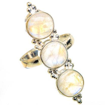 Rainbow Moonstone Rings handcrafted by Ana Silver Co - RING125598 - Photo 2