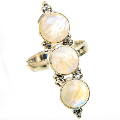 Rainbow Moonstone Rings handcrafted by Ana Silver Co - RING125606 - Photo 2