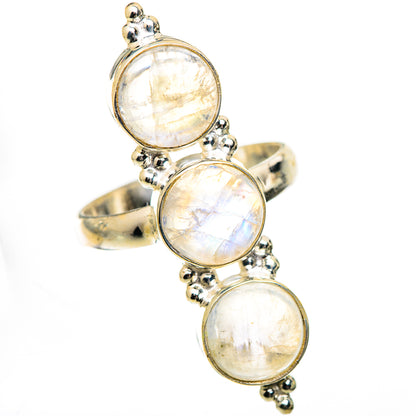 Rainbow Moonstone Rings handcrafted by Ana Silver Co - RING125616 - Photo 2