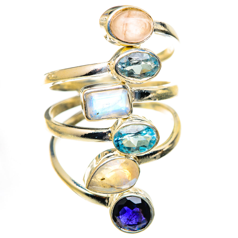 Rainbow Moonstone Rings handcrafted by Ana Silver Co - RING125619 - Photo 2