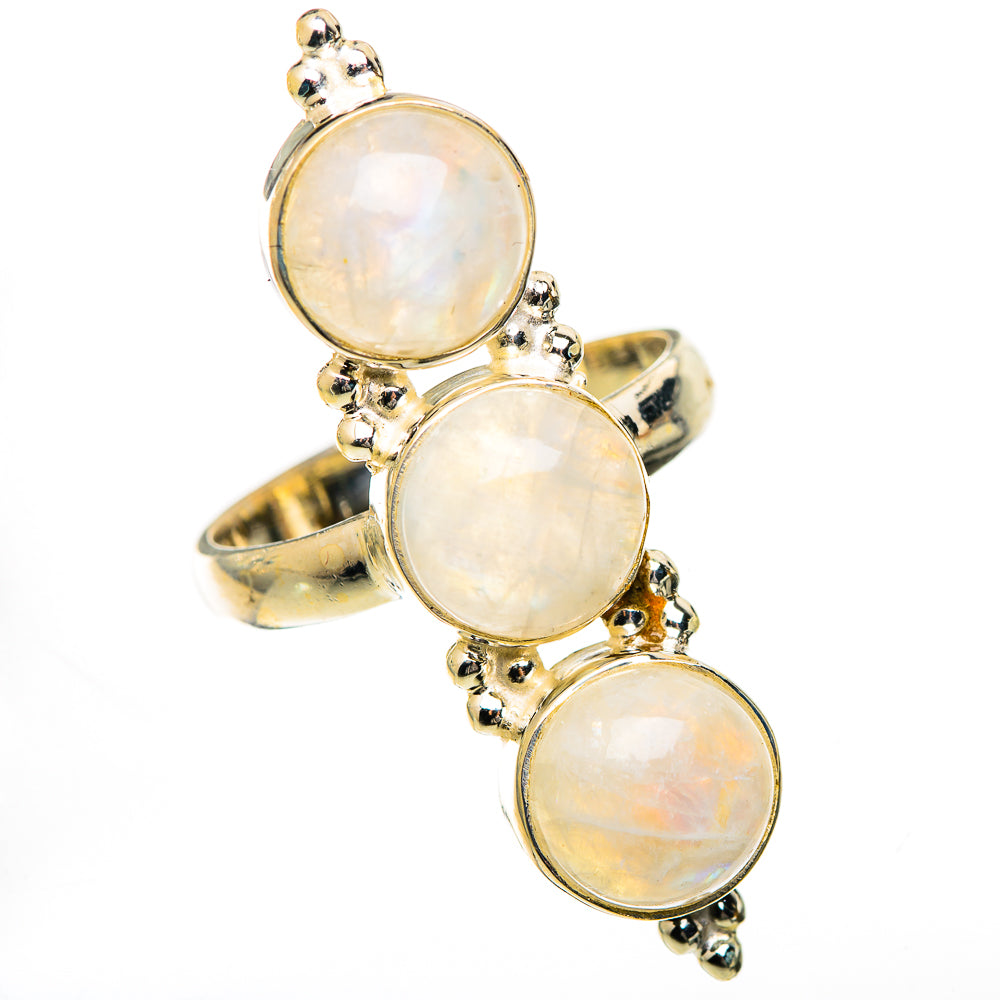 Rainbow Moonstone Rings handcrafted by Ana Silver Co - RING125640 - Photo 2