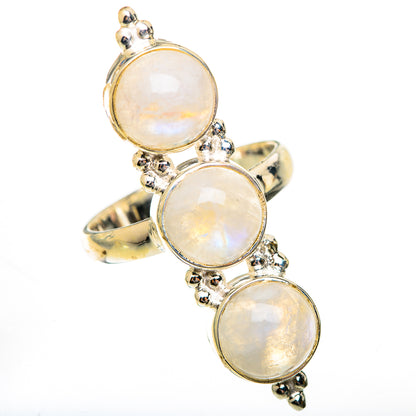 Rainbow Moonstone Rings handcrafted by Ana Silver Co - RING125653 - Photo 2