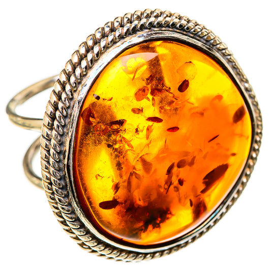 Baltic Amber Rings handcrafted by Ana Silver Co - RING125659 - Photo 2