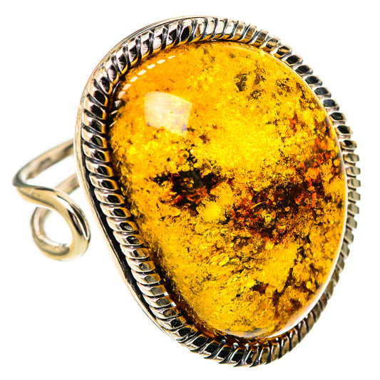 Baltic Amber Rings handcrafted by Ana Silver Co - RING125663 - Photo 2