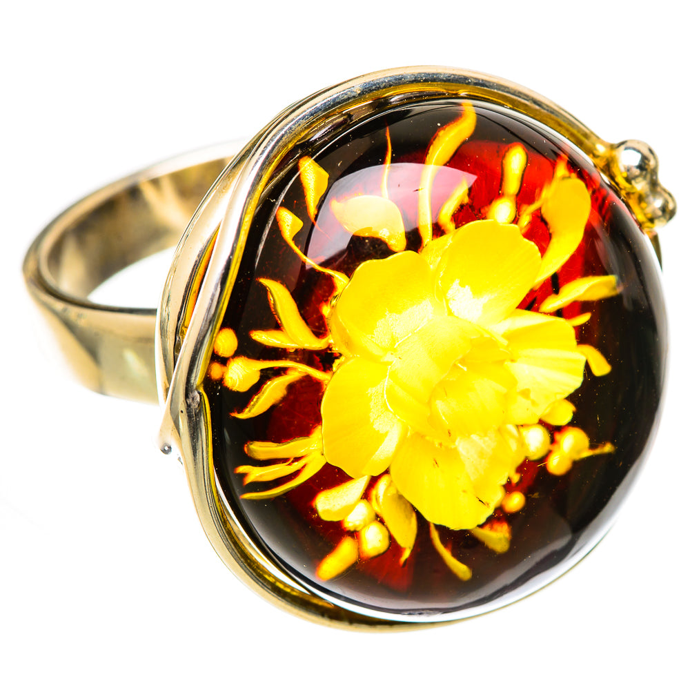 Baltic Amber Rings handcrafted by Ana Silver Co - RING125669 - Photo 2