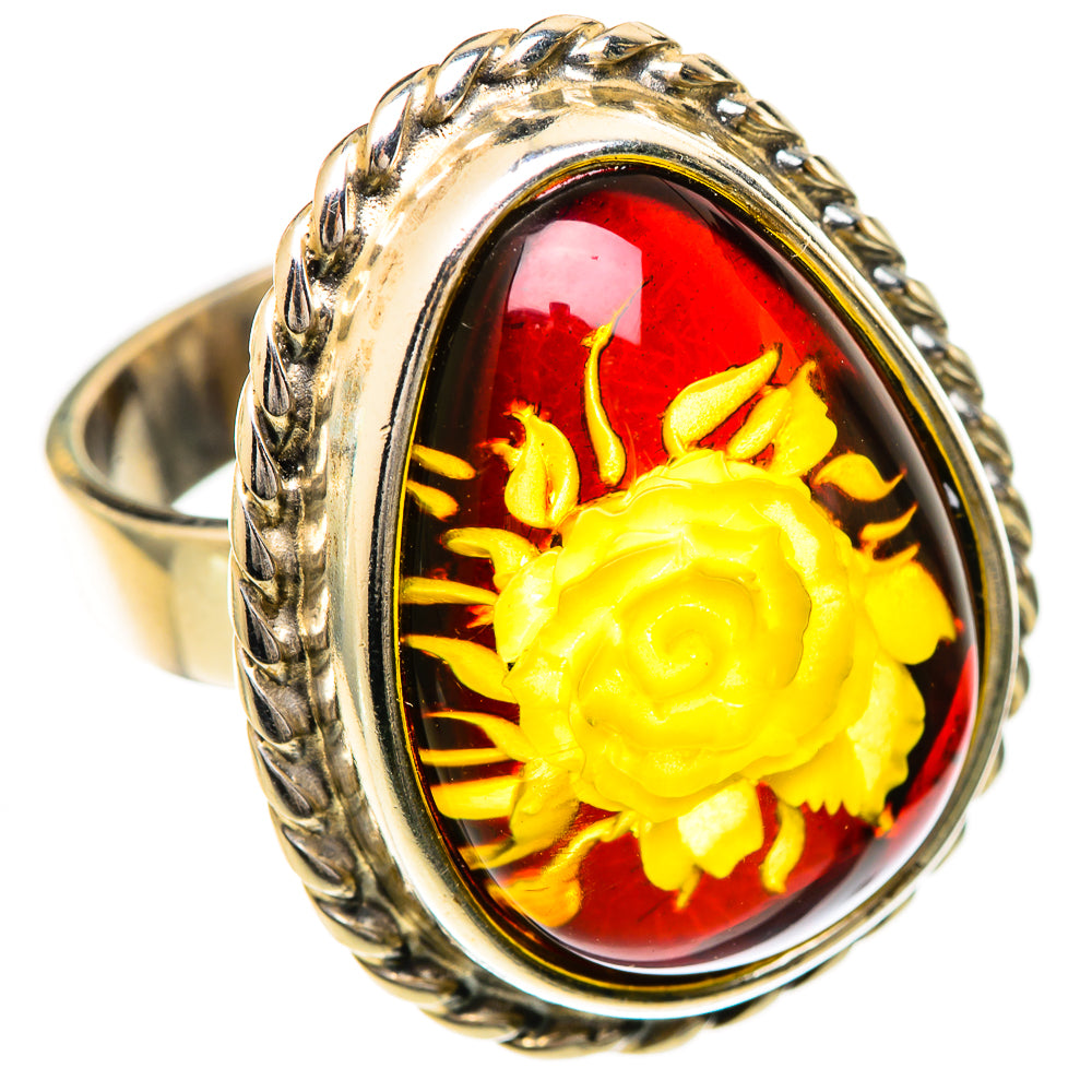Baltic Amber Rings handcrafted by Ana Silver Co - RING125670 - Photo 2
