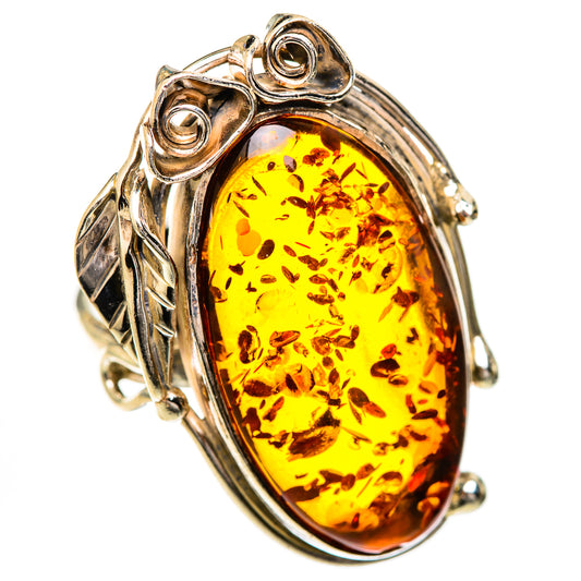 Baltic Amber Rings handcrafted by Ana Silver Co - RING125674 - Photo 2