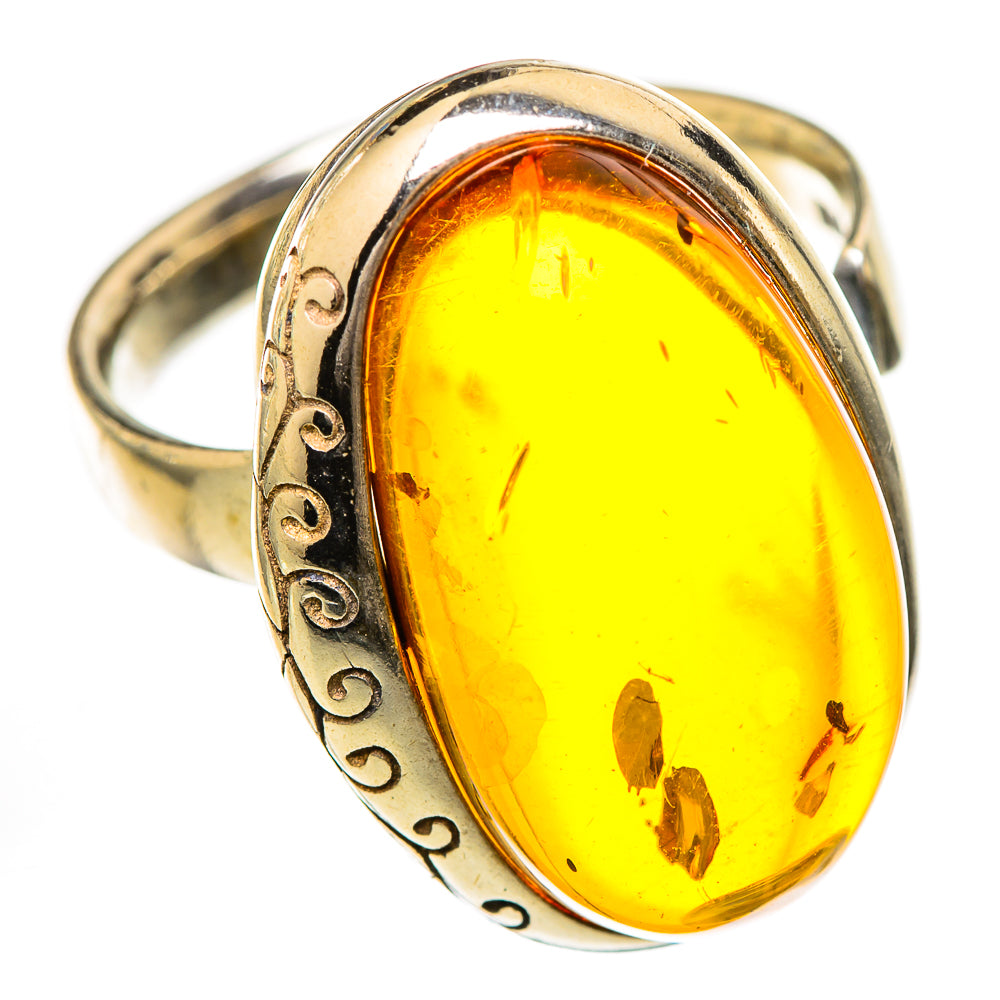 Baltic Amber Rings handcrafted by Ana Silver Co - RING125675 - Photo 2