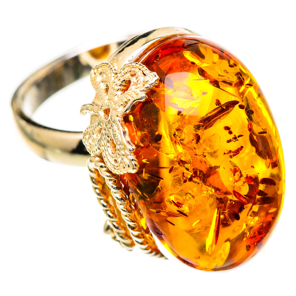 Baltic Amber Rings handcrafted by Ana Silver Co - RING125685 - Photo 2