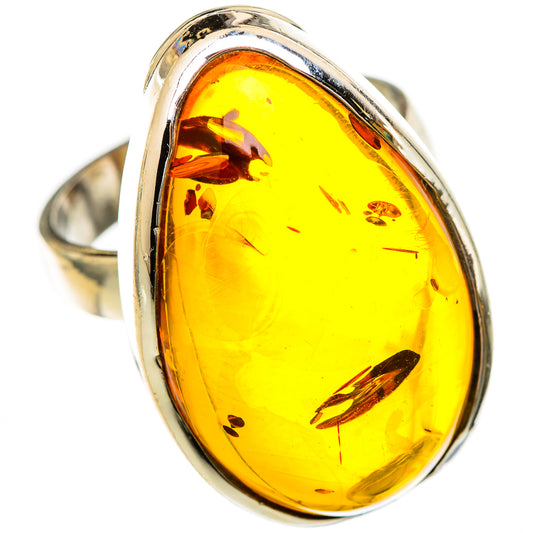 Baltic Amber Rings handcrafted by Ana Silver Co - RING125687 - Photo 2