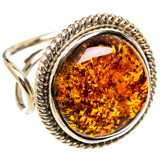 Baltic Amber Rings handcrafted by Ana Silver Co - RING125688 - Photo 2