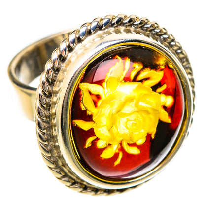 Baltic Amber Rings handcrafted by Ana Silver Co - RING125695 - Photo 2