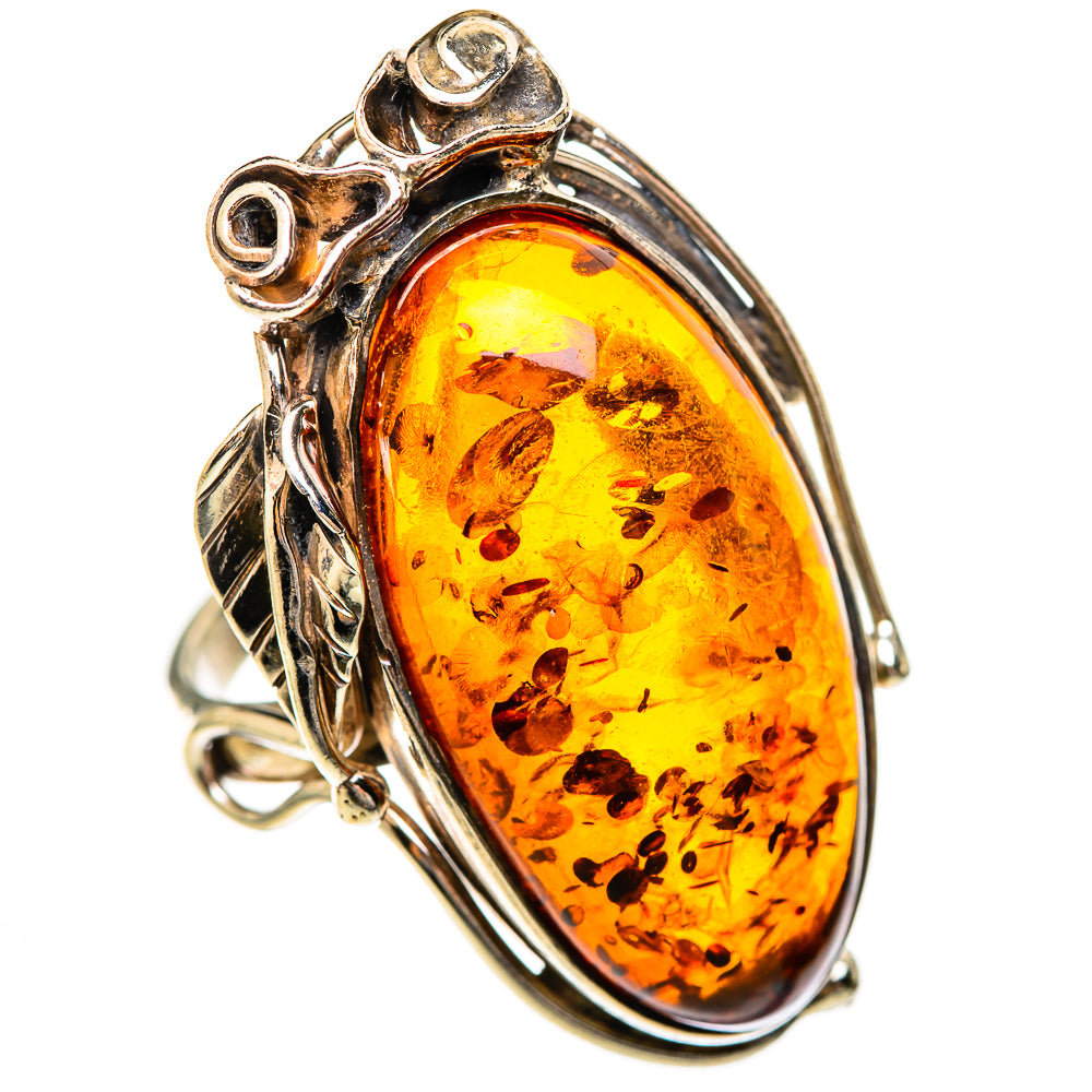 Baltic Amber Rings handcrafted by Ana Silver Co - RING125700 - Photo 2